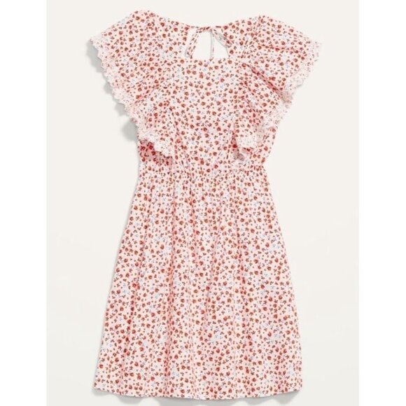 Old Navy Waist Defined Flutter-Sleeve Tie-Back Mini Dress Women's Size XL - Picture 1 of 4